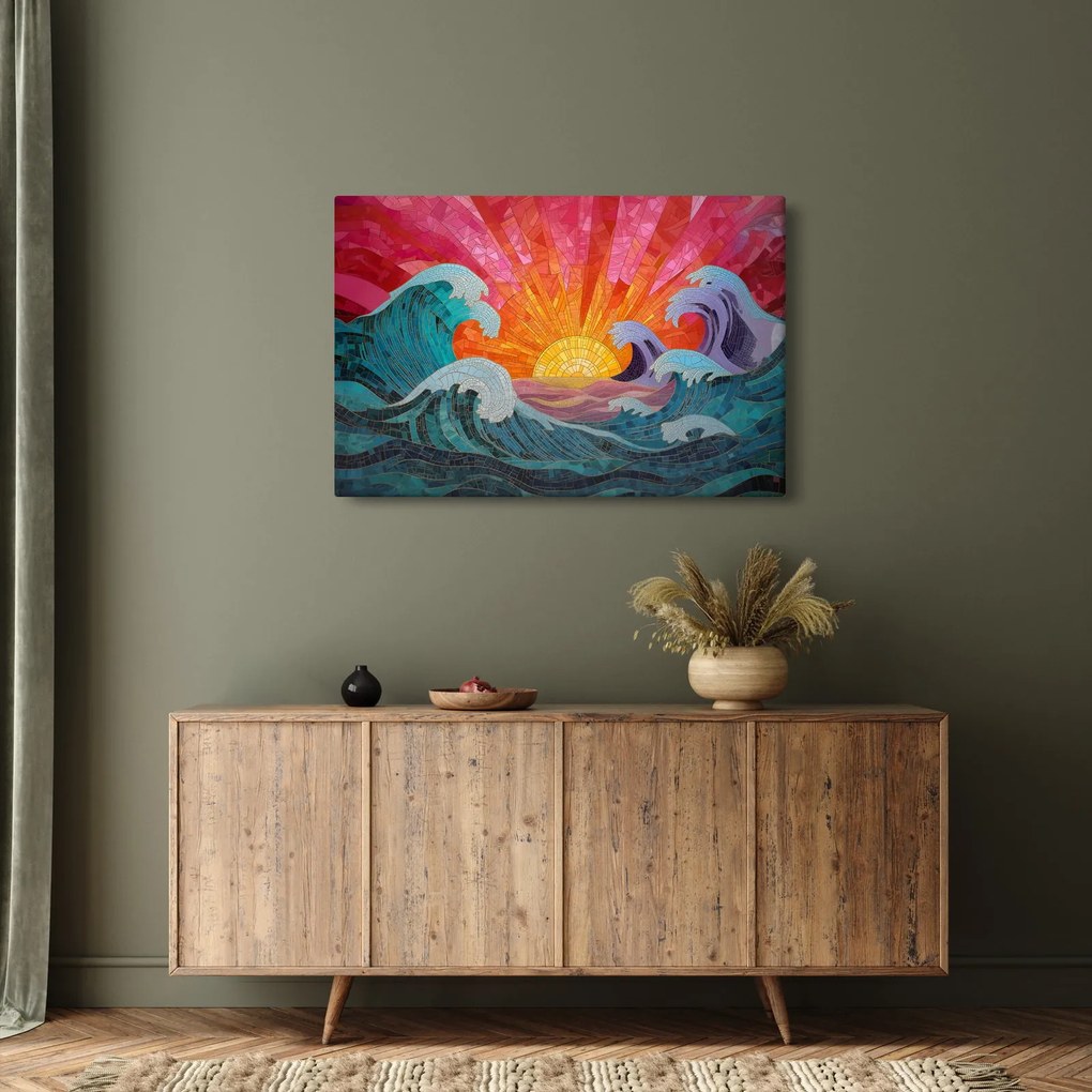 Kép - Hullámmozaik (90x60 cm)
