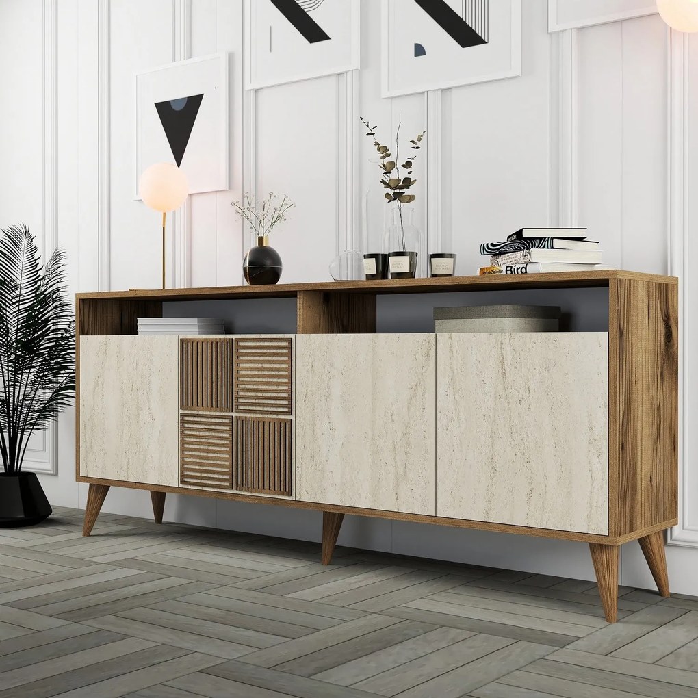 Konzolasztal Milan - Diós, Travertine