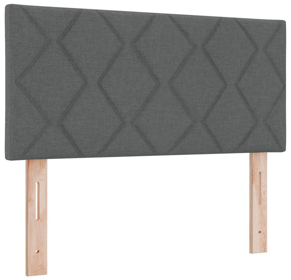Fejtámla Gyémánt Blokkos Design Sötétszürke 100 cm Szövet