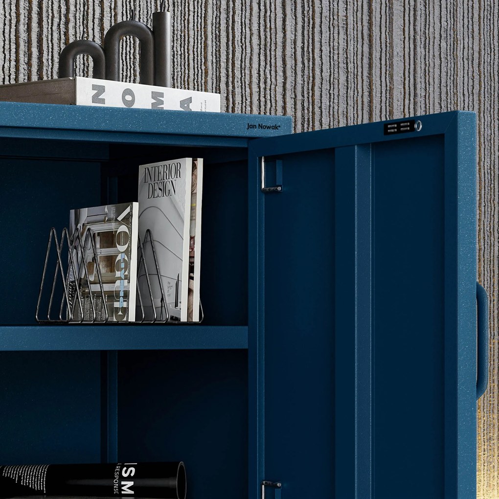 Éjjeliszekrény MIA, 424 x 595 x 400 mm, Modern: sötétkék