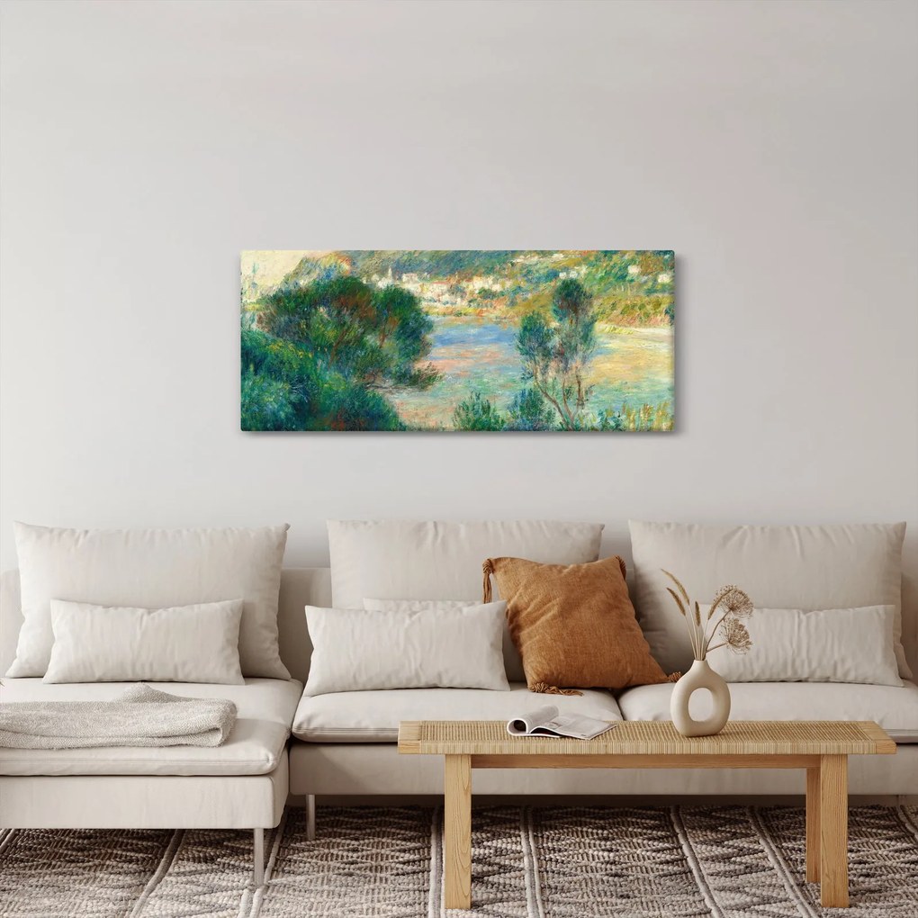 Kép - Auguste Renoir, View of Monte Carlo from Cap Martin, reprodukciók (120x50 cm)