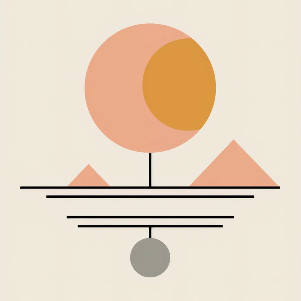 Poszter 50x50cm Geometrikus utópia