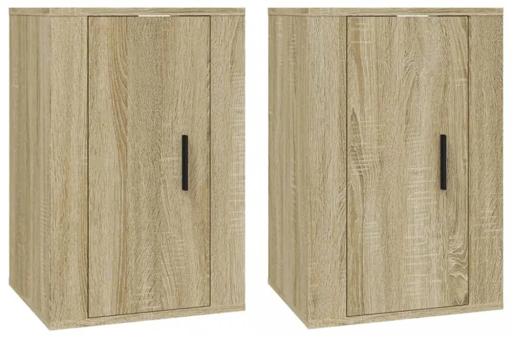 2 db sonoma tölgy fali TV-szekrény 40x34,5x60 cm