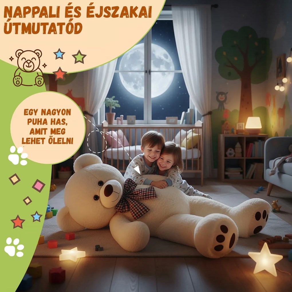 BENY nagy plüssmedve, 100cm, krém Monzana