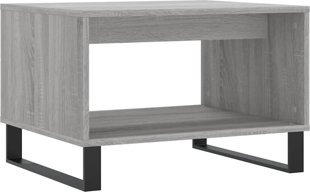 vidaXL szürke sonoma színű szerelt fa dohányzóasztal 60x50x40 cm