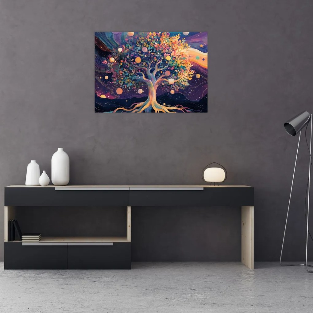 Kép – Lila fa tele energiával (70x50 cm)