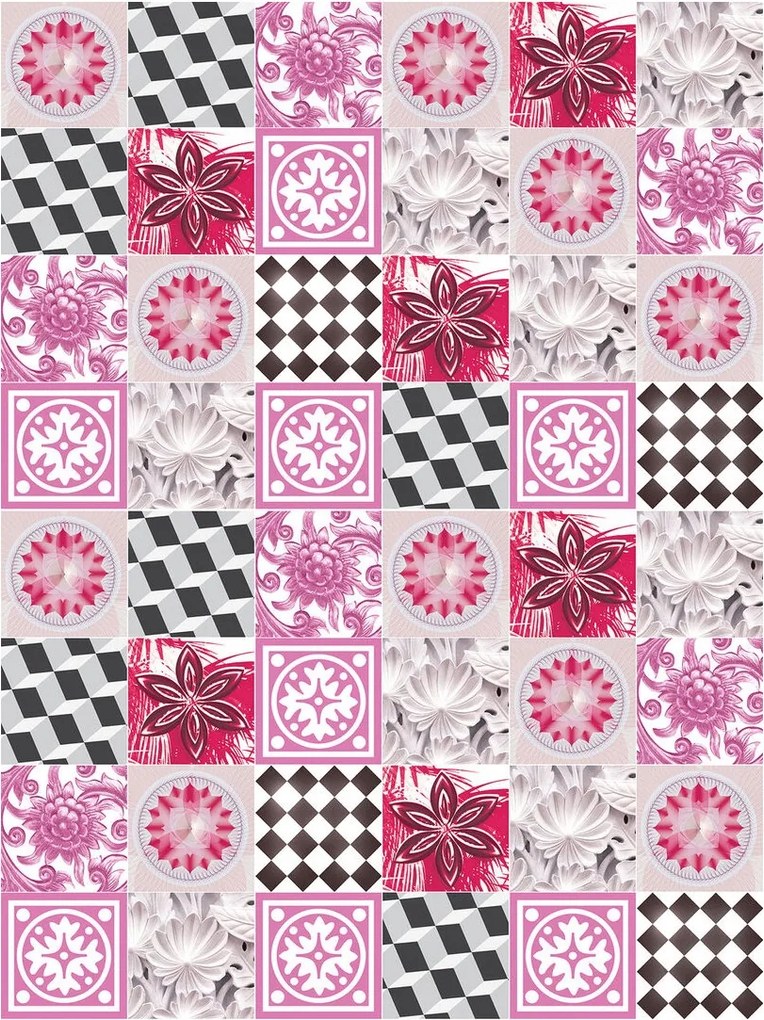 Fotótapéta Sakktábla Rózsaszín Vinyl geometria 184x254 +ragasztó