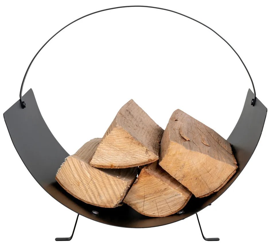 Tires acél tűzifa tartó, fekete 40x35x33,5 cm