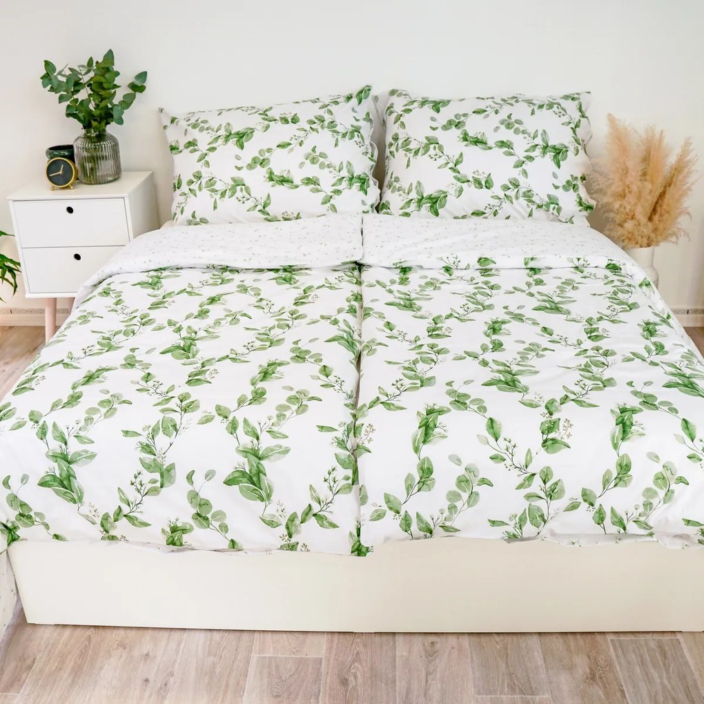 Stanex Pamut ágynemét Eukaliptusz kétoldalas, 140 x 220 cm, 70 x 90 cm