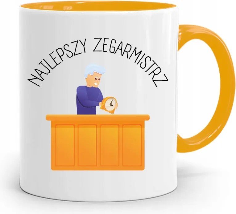 Sárga Bögre Óramesternek Legjobb Óramester fényképes nyomtatással