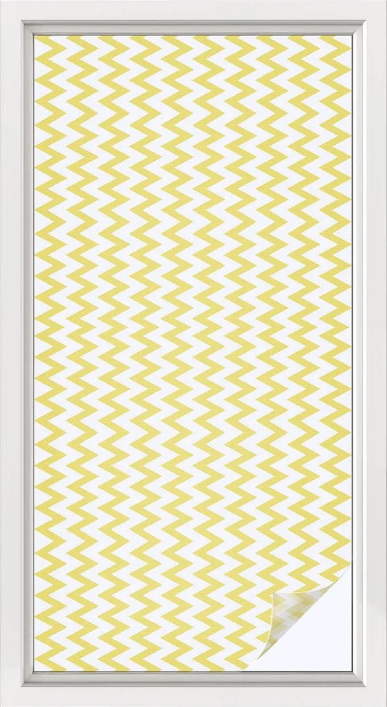 Furnérfólia Adatvédelem Szélvédőkhöz és Ablakokhoz Sárga cikk-cakk 50x100 cm