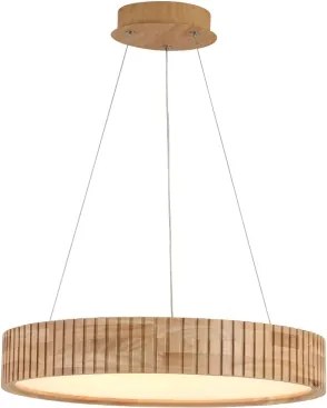 Brilagi - FALCON WOOD MODERN LED függeszték kábelen, 30 W/230 V, átm. 45 cm, fa