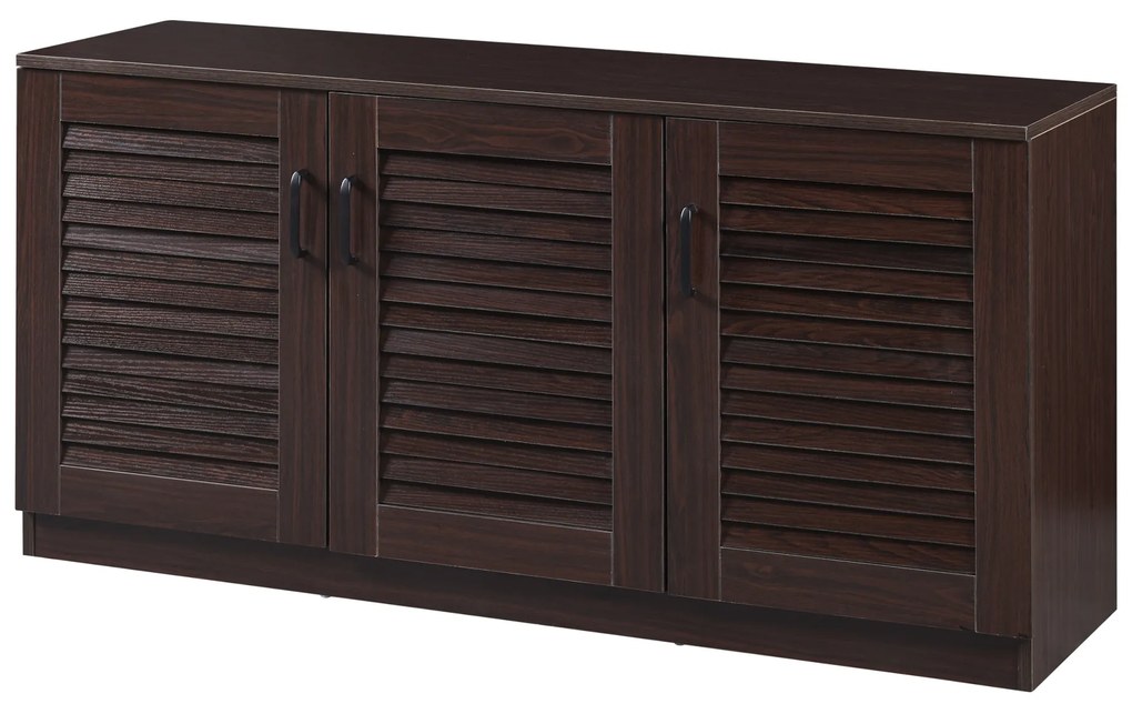 Cipősszekrény Løten 125x36x62cm wenge színű [en.casa]