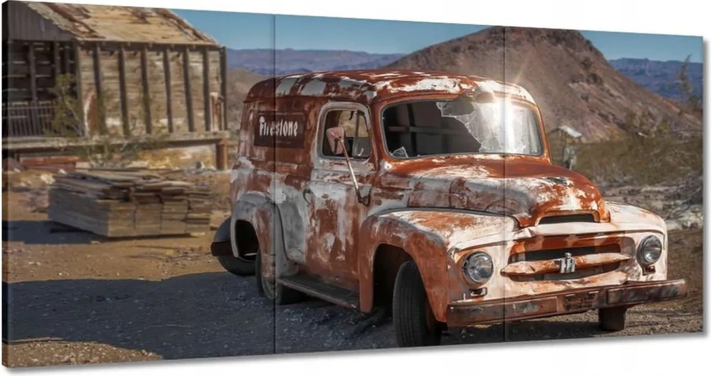 Festmények 180x90 Rost Style Old Car