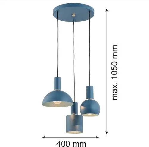 ARGON 1471 SINES Vintage Függesztett Lámpa E27 IP20