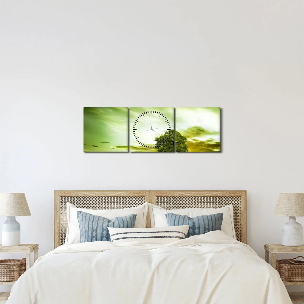 Kép - Az élet fája (órával) (90x30 cm)