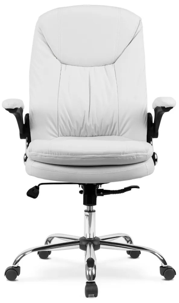 Irodai Forgószék Fehér Eco-bőr kárpittal. PARIS