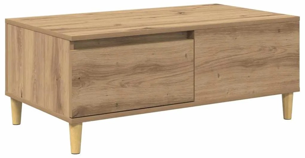 vidaXL Dohányzóasztal fiókkal Artisan tölgy 90 x 50 x 35 cm Faanyag