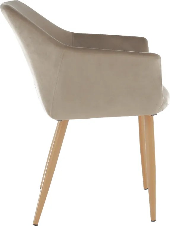 Szék, szövet Taupe szürke-barna/bükk, ODOVEL