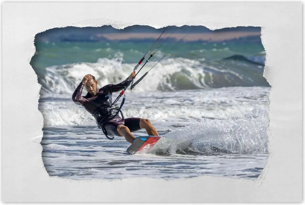 Poszterek 90x60 Kitesurfing Kitesurfer