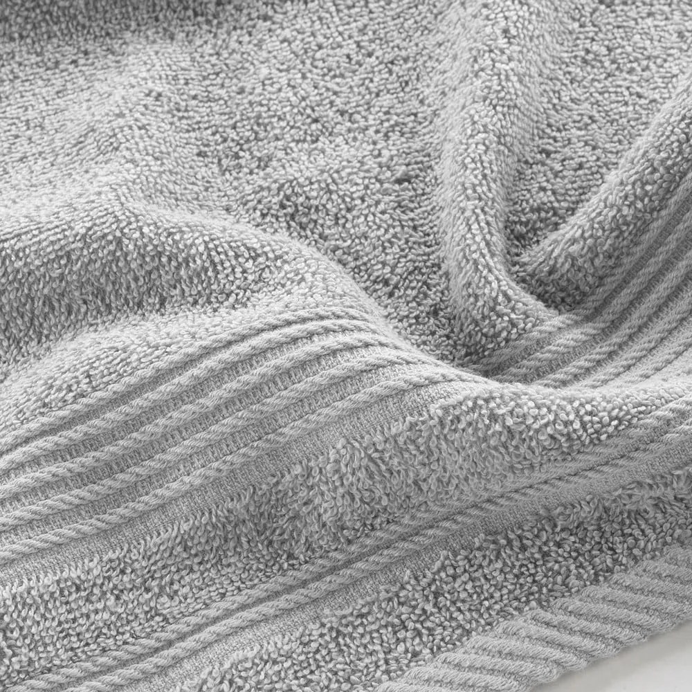 Világosszürke frottír pamut törölköző 30x50 cm Tendresse – douceur d'intérieur