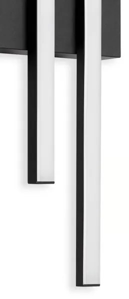 Telefunken - LED kültéri fali lámpatest 2xLED/4W/230V IP44 fekete