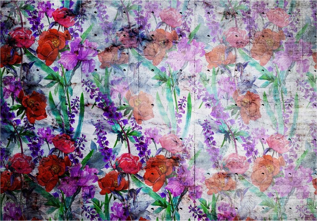 Flizelin fotótapéta Virágok Vintage Pasztell Romantikus 350x250 +ragasztó