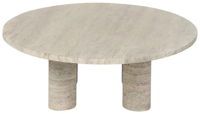 Bézs kő kerek dohányzóasztal ø 75 cm Volos – Blomus