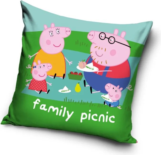 Peppa malac Picnic párnahuzat 40x40 cm Velúr