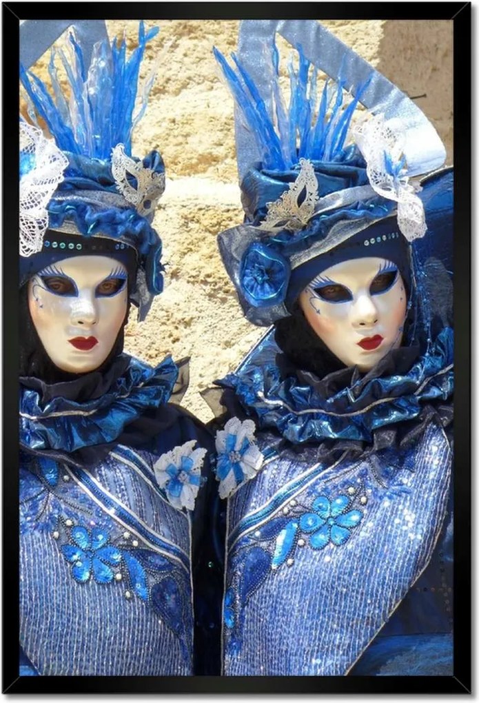 Poszterek keretben 40x60 Velence farsangi maszkok