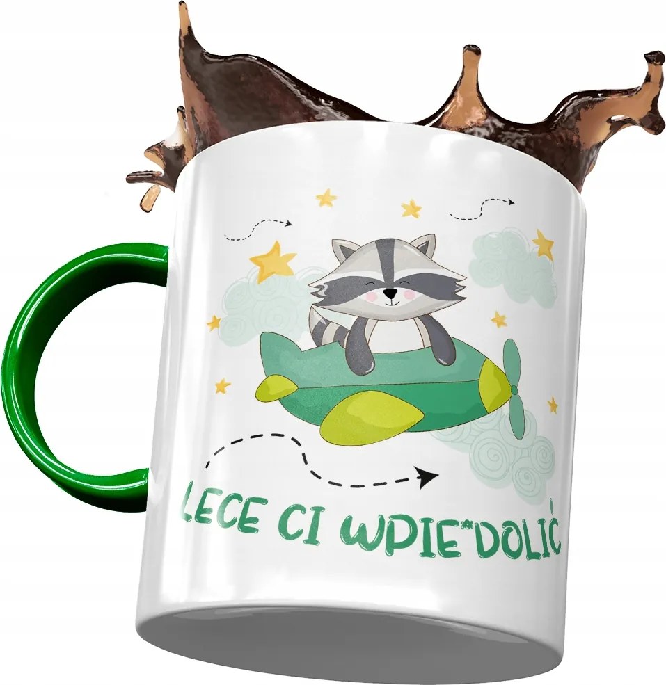 Bögre Zöld Vicces Repülök Neked Ajándék Nyomtatott Fotóval