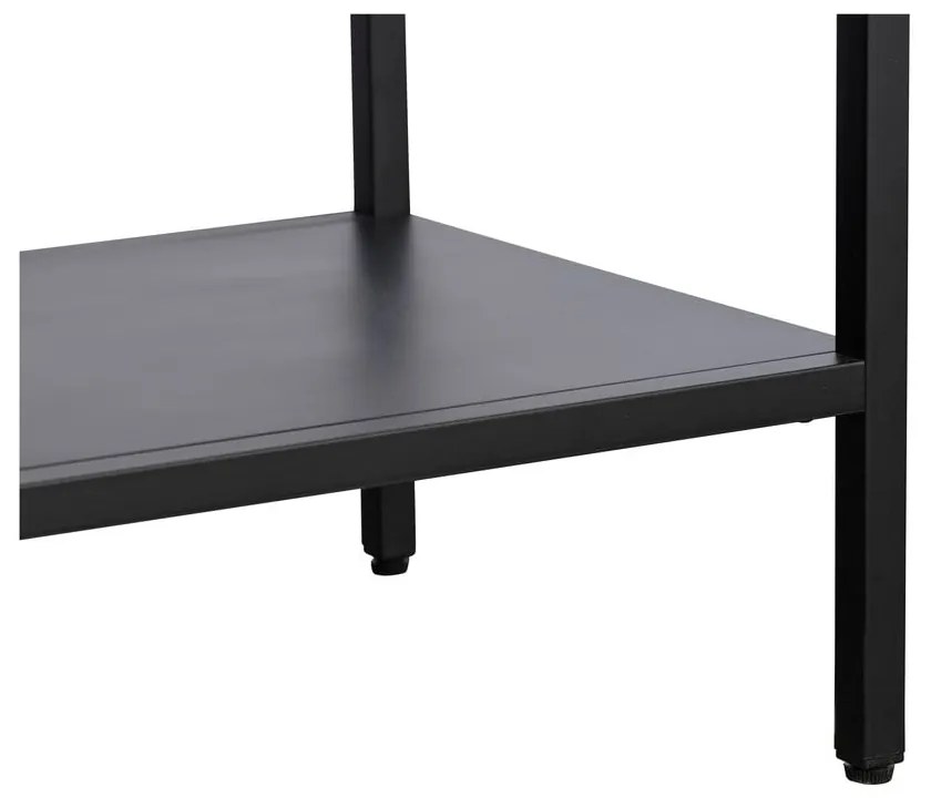 Fekete fém tálalószekrény 90x160 cm Carmel – Unique Furniture