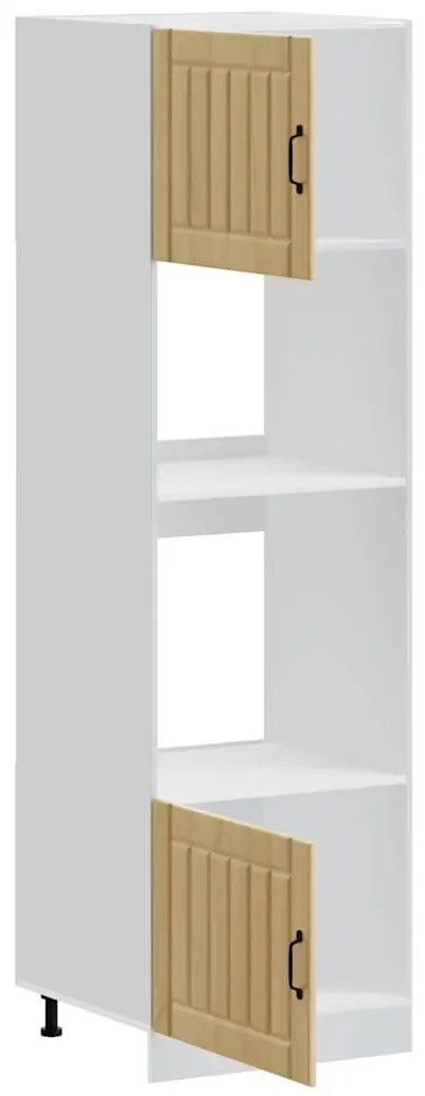 Lucca 2 db sonoma tölgy színű szerelt fa sütőszekrények