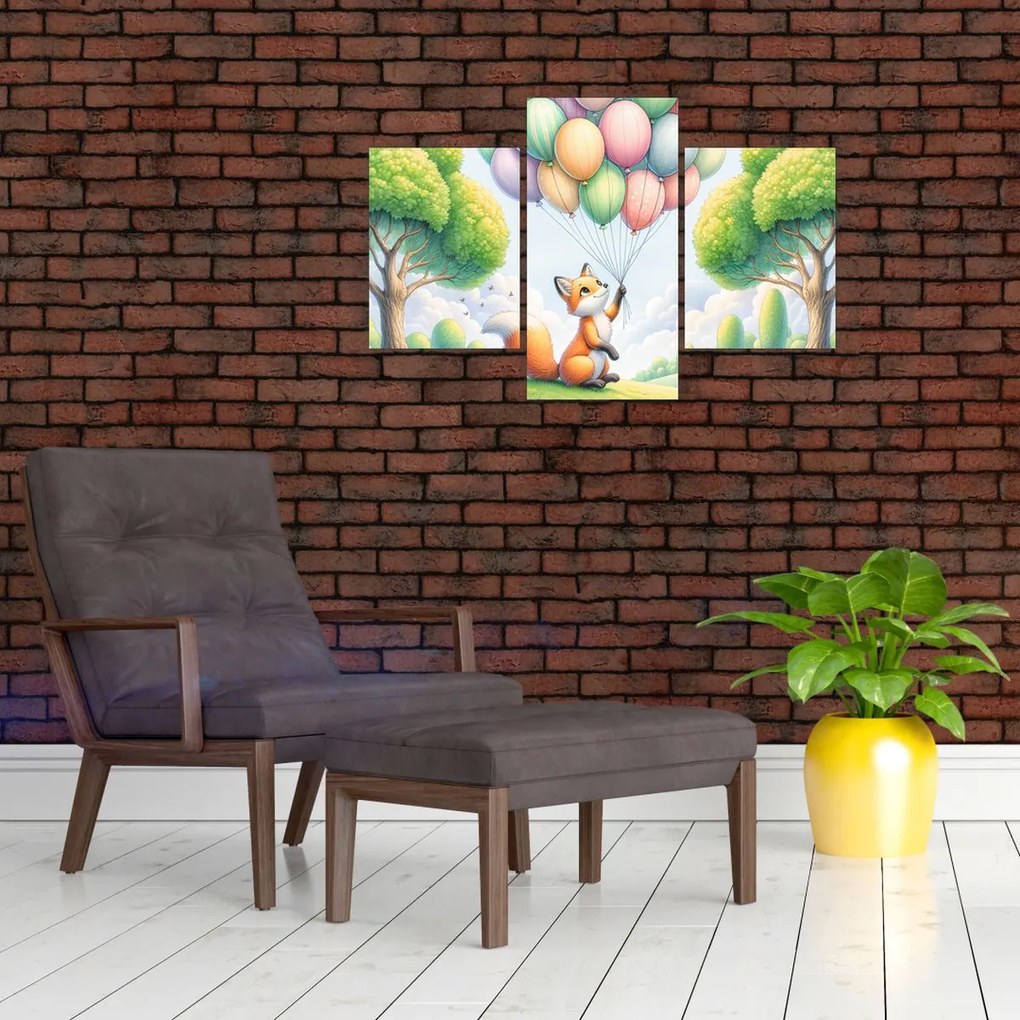 Kép – Boldog róka (90x60 cm)