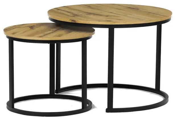 Dohányzóasztal 70 × 70 × 51 cm, MDF, vadtölgy OAK