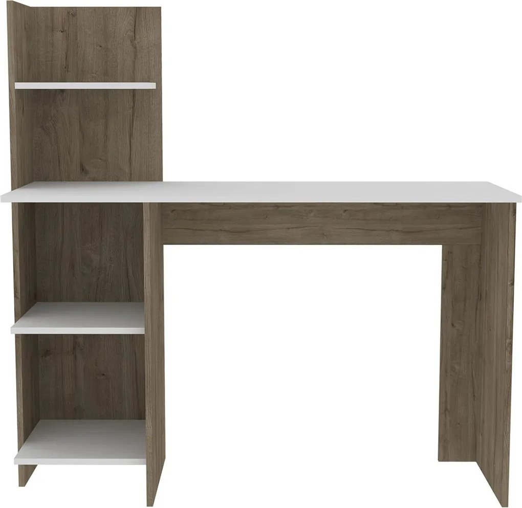 Polcos íróasztal 120x73,5x150cm barna FUR1240-1