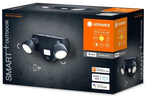 Ledvance - LED Kültéri lámpa érzékelővel és kamerával 2xLED/8W/230V IP44 Wi-Fi