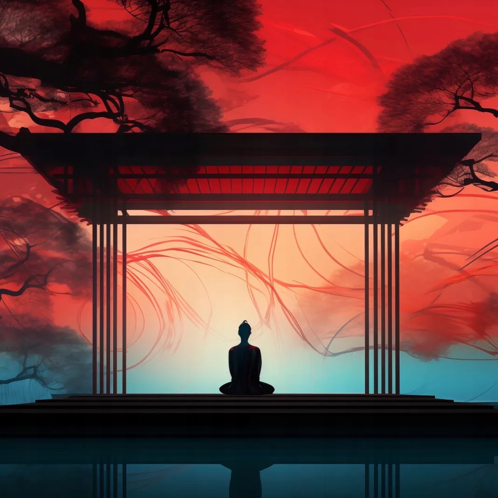 Poszter 20x20cm Meditáció lótusz pózban