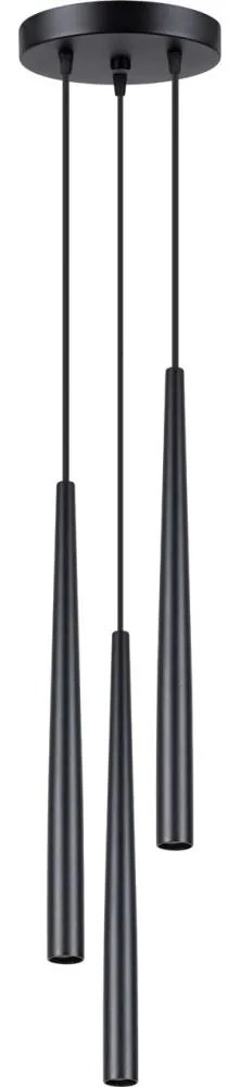 Sollux SL.1463 - Csillár zsinóron BLISS 3xG9/8W/230V fekete