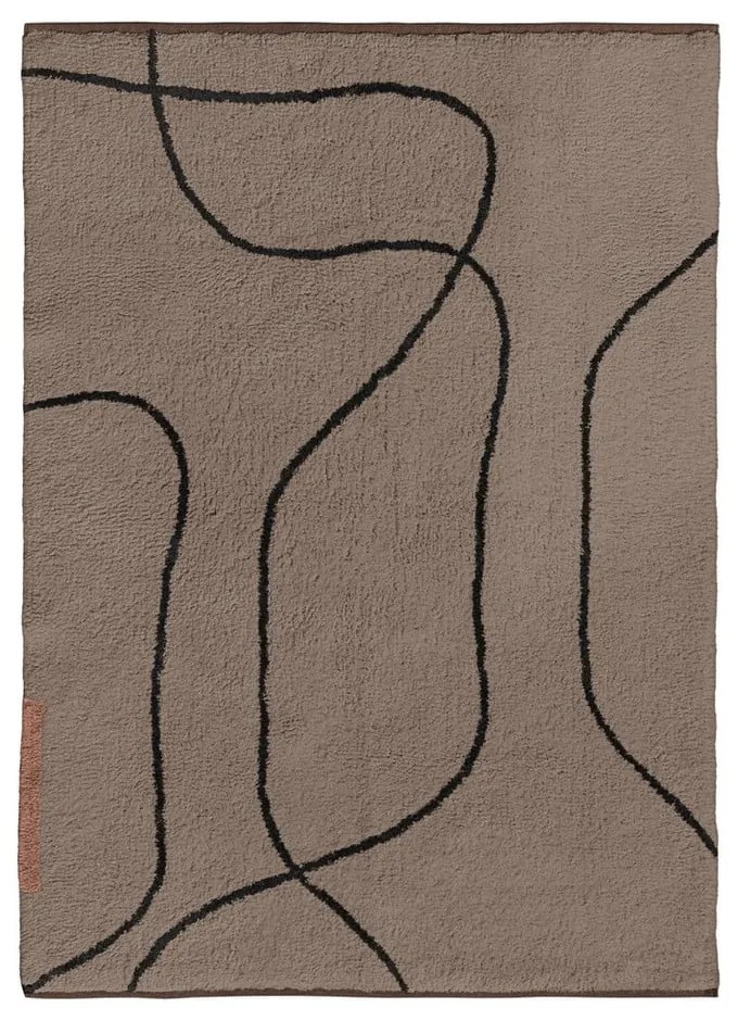 Barna mosható pamut szőnyeg 100x140 cm Shadow – Mette Ditmer Denmark