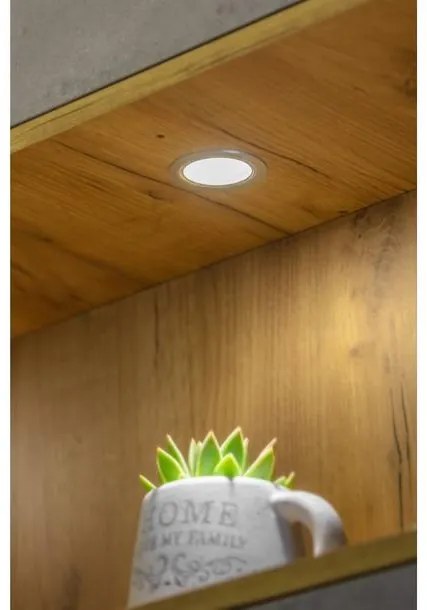 LED Lámpatest, VASCO, meleg fehér, 64mm, felületre szerelhető / süllyesztett, 12V, 130lm, 1,7W, kábellel, csatlakozóval