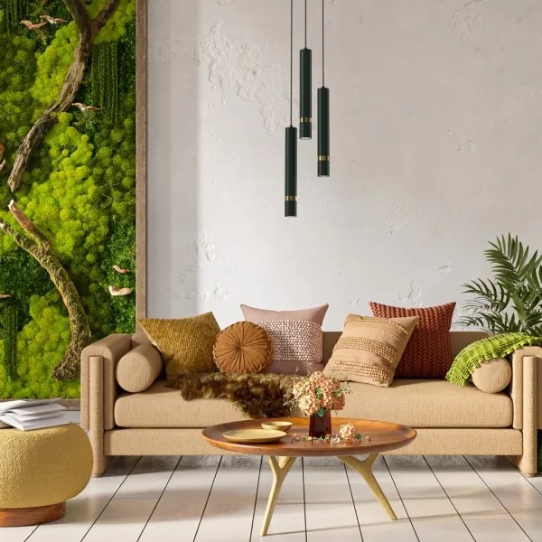 Brilagi - Csillár zsinóron POKER 3xGU10/25W/230V zöld