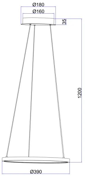Globo 67192-19B - LED Csillár zsinóron RALPH LED/19W/230V