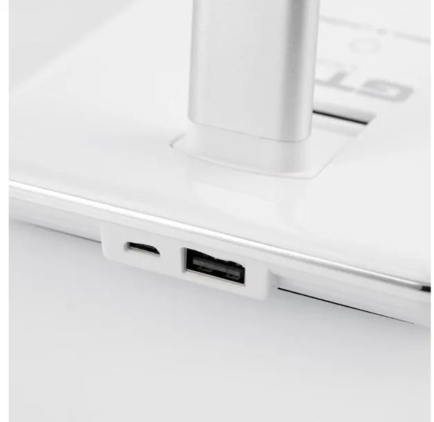 Lámpa Asztali TRITTON 6W, 340lm, AC220-240V, 4-CCT, Wireless töltő, USB, PF>0,5, RA>80, fehér