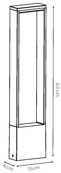 Lucide 28857/61/30 - LED Kültéri lámpa GOA LED/10W/230V IP54