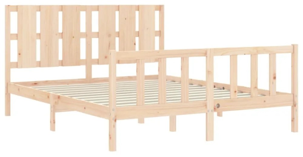 tömör fa ágykeret fejtámlával King Size