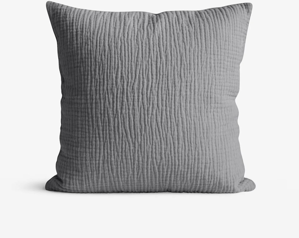 Goldea muszlin párnahuzat - antracit 45 x 45 cm