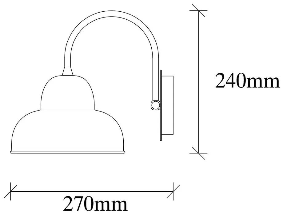Aranyszínű fali lámpa ø 20 cm Multan – Opviq lights