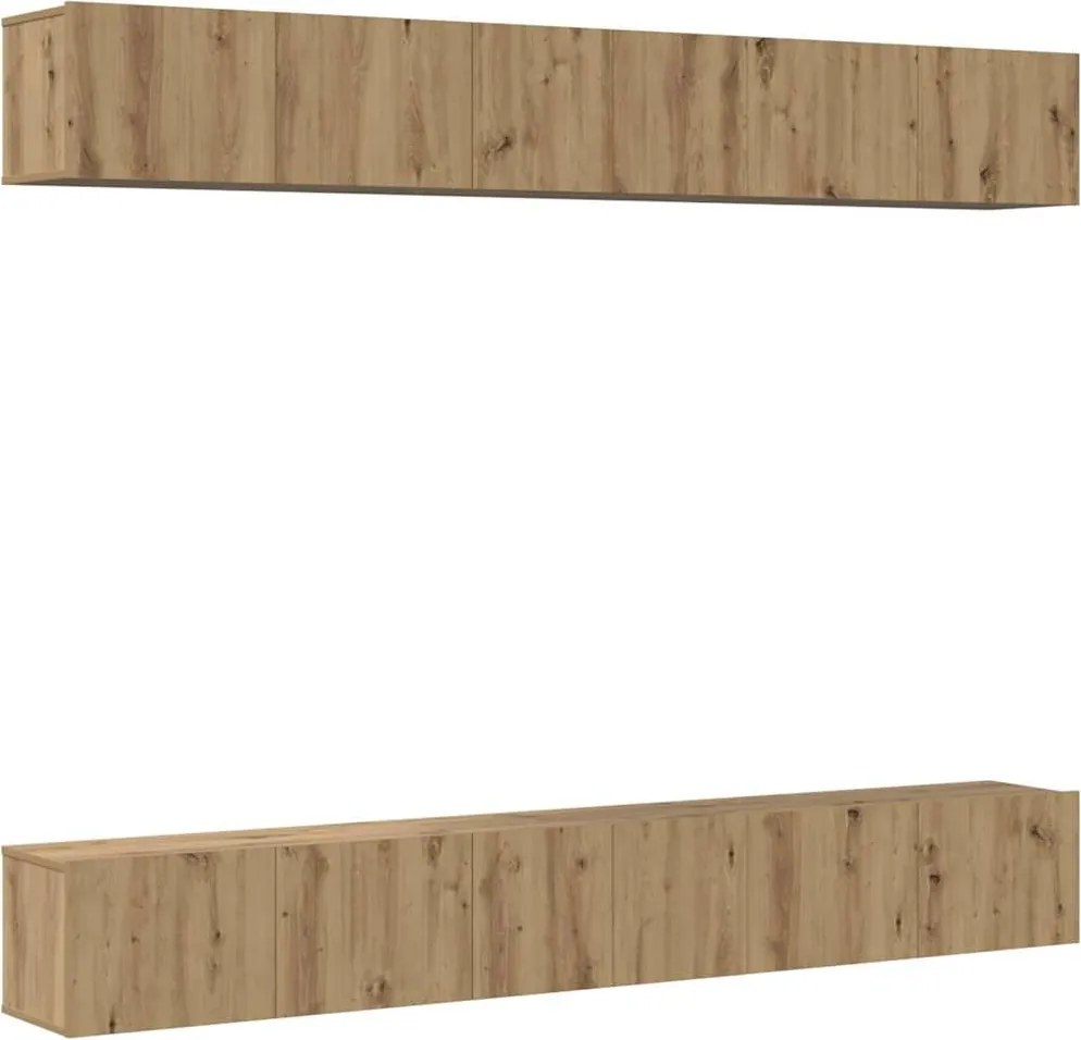 vidaXL TV szekrény garnitúra 6 pcs Artisan tölgy Faanyag