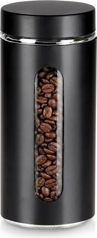 Konyhai üvegedény 1,3 L Fekete Kávés Tésztatartó Vilde